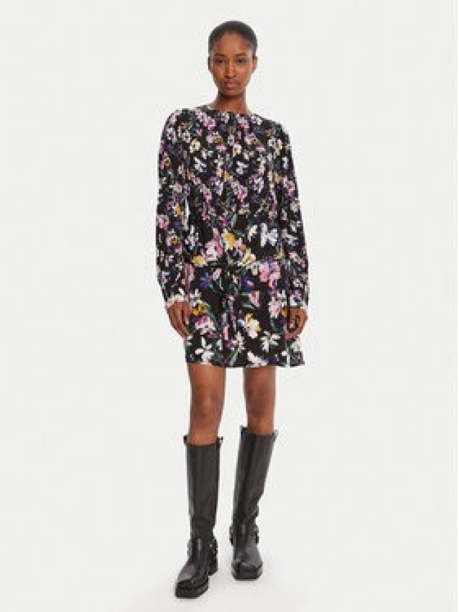 Desigual Sukienka codzienna Flor Acrilica 25WWVW09 Czarny Regular Fit