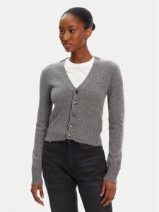 AMI Paris Kardigan FKC127.005 Szary Regular Fit