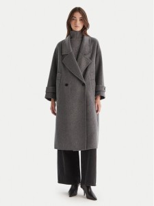 ViCOLO Płaszcz wełniany TF0050 Szary Regular Fit
