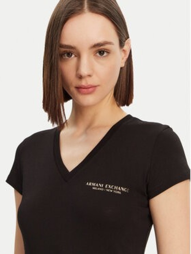 Armani Exchange T-Shirt 8NYT81 YJG3Z 52AK Czarny Regular Fit