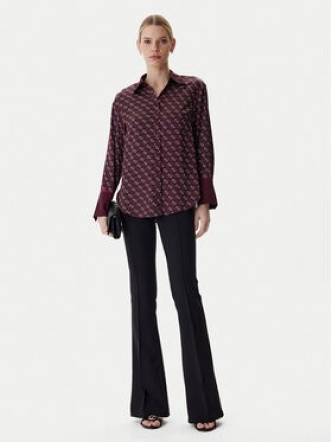 Guess Koszula W4YH47 WF1T2 Bordowy Regular Fit