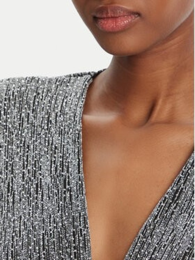 Simona Corsellini Sukienka wieczorowa A25CEAB10201 Srebrny Slim Fit