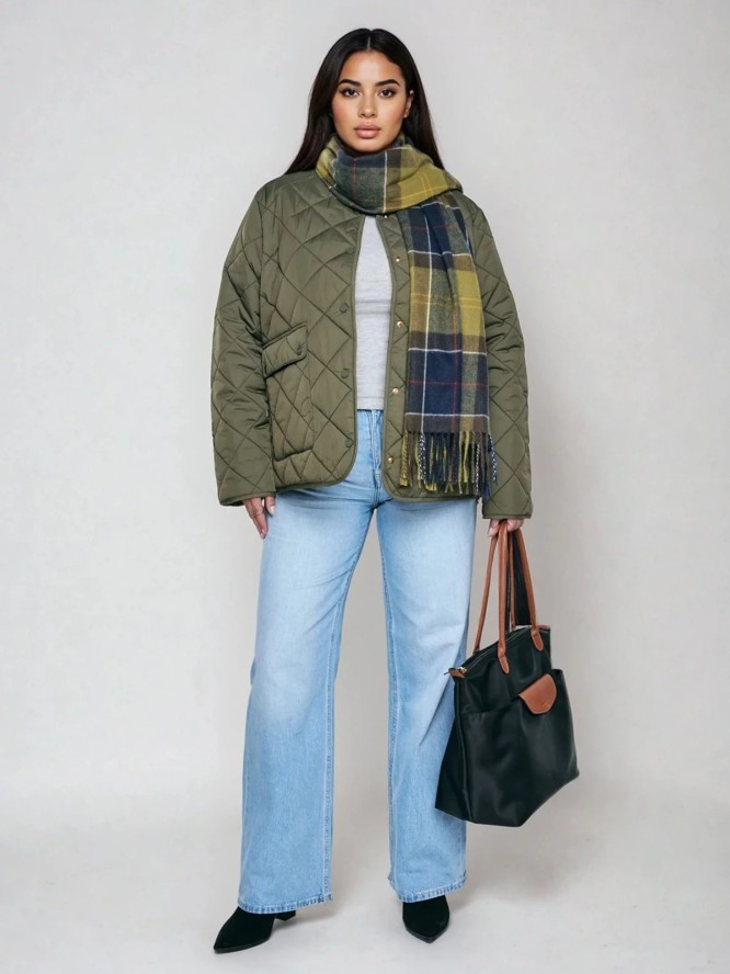 Kurtka damska bomber pikowana khaki Arona 303