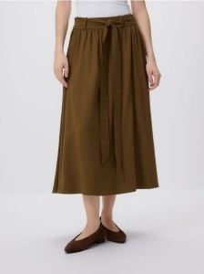 Spódnica z wiskozą - oliwkowy