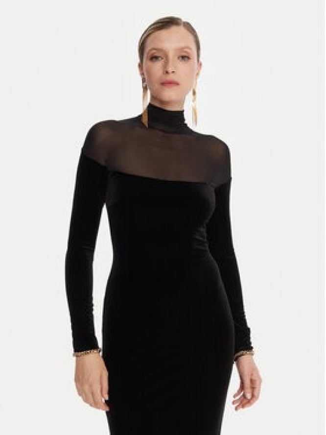 Elisabetta Franchi Sukienka wieczorowa AB-R42-57E2-V660 Czarny Slim Fit