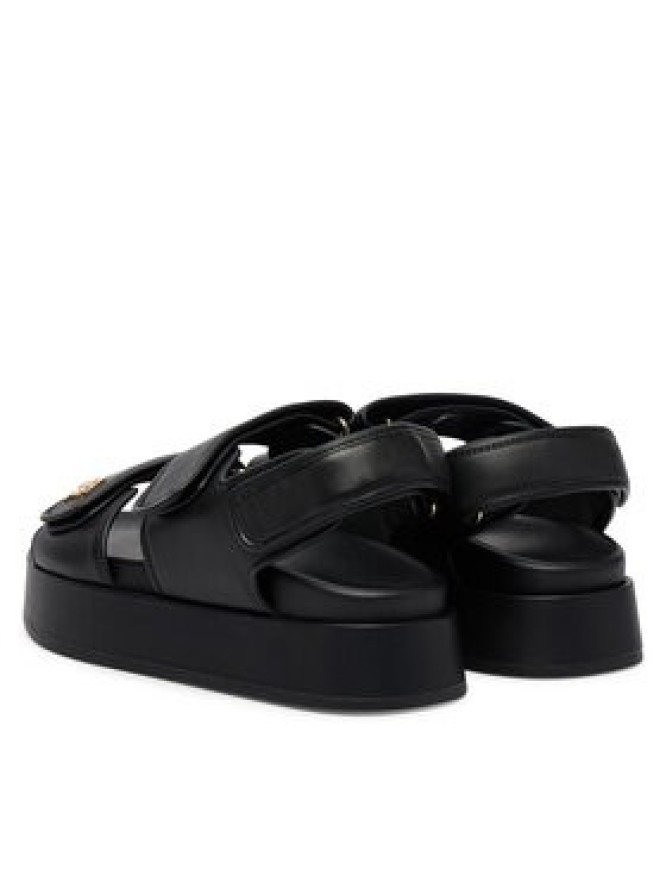 Tommy Hilfiger Sandały Leather Sporty Platform Sandal FW0FW09119 Czarny