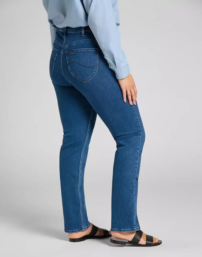 LEE CLASSIC STRAIGHT PLUS DAMSKIE SPODNIE JEANSOWE JEANSY MID EVITA L32JPVYW 112107649