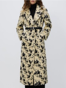 Płaszcz ze sztucznego włosia - wielobarwny