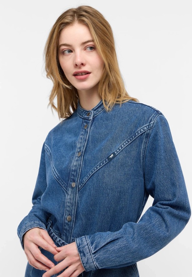 Damska Sukienka Mini Mustang Style Paola Dress Denim Blue 1015586 5000 500