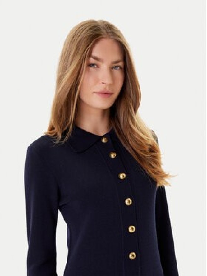 Luisa Spagnoli Sukienka dzianinowa Matteucci 100147 Granatowy Regular Fit