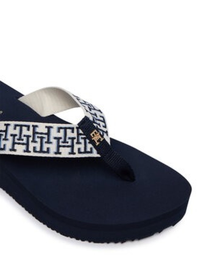 Tommy Hilfiger Japonki Mono Wedge Summer Sandal FW0FW09696 Granatowy