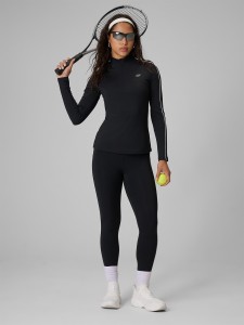 4F Legginsy dzianinowe damskie - czarne XS