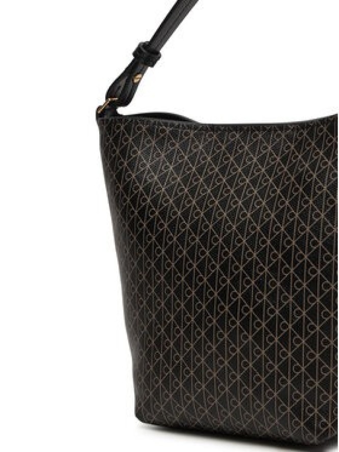 Calvin Klein Torebka Emblem Aop Sm Bucket Crossbody LV04F3506G Czarny