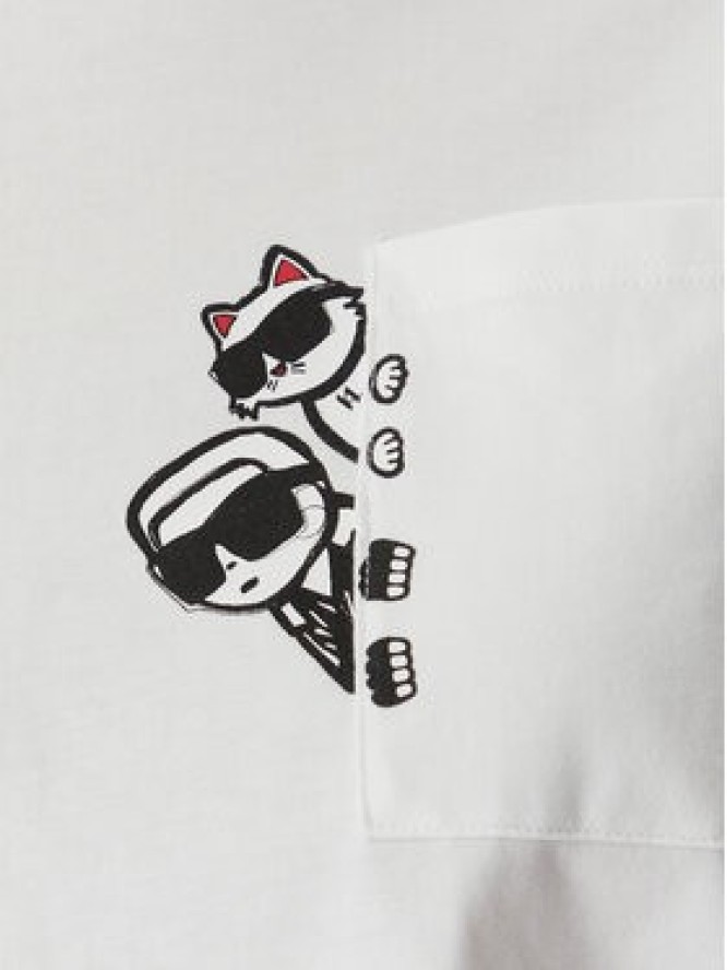 KARL LAGERFELD T-Shirt B2W17081 Biały Regular Fit