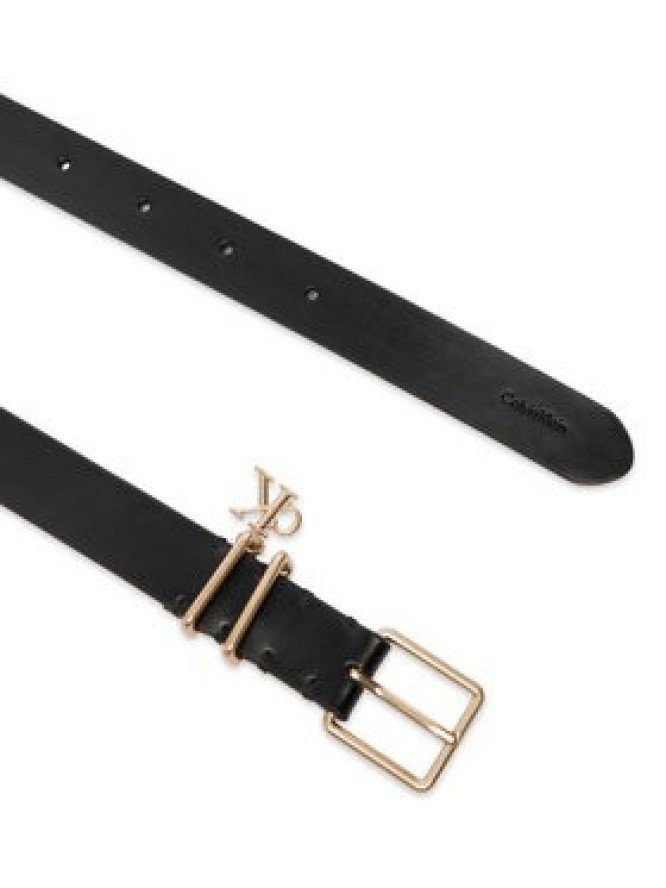 Calvin Klein Pasek Logo Charm Belt LV04F7086G Czarny