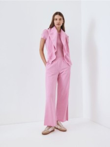 Dresowe spodnie - pastelowy róż