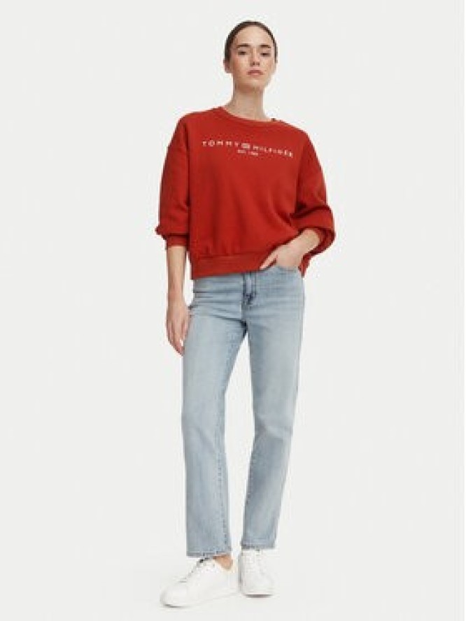 Tommy Hilfiger Bluza WW0WW47831 Czerwony ciemny Regular Fit