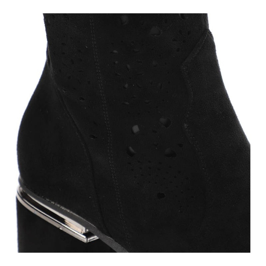 Czarne Kozaki S.Barski Modne Kozaki Damskie