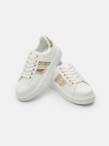 Sneakersy z dekoracyjnymi detalami - wielobarwny