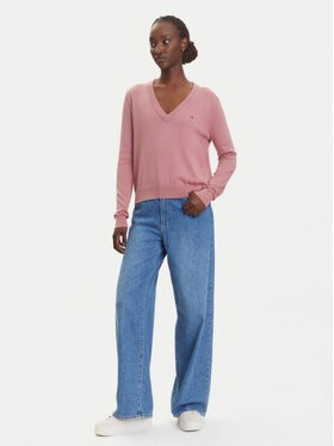 Tommy Jeans Sweter Essential DW0DW19888 Różowy Regular Fit