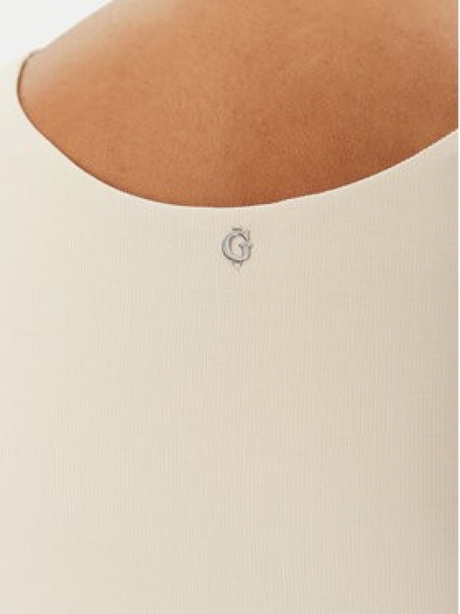 Guess Top W5GP22 KAQL2 Beżowy Regular Fit