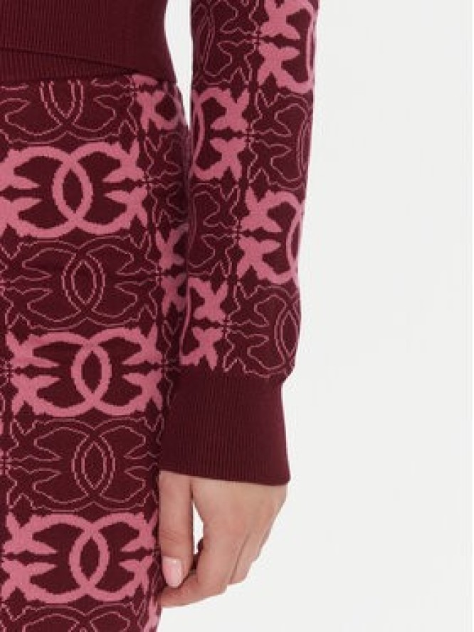 PINKO Sweter Gypsies 106041 A2YD Bordowy Regular Fit