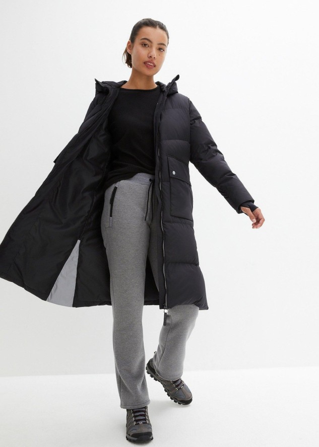 Płaszcz puchowy z odblaskowymi elementami