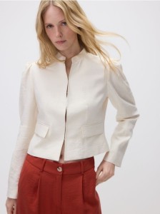 Marynarka z modalu - złamana biel