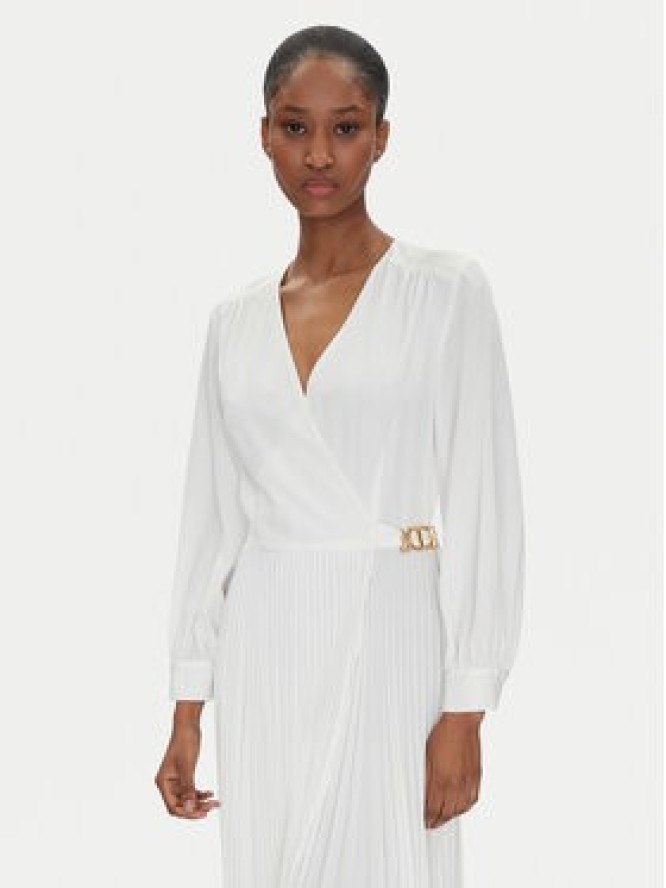 TWINSET Sukienka koktajlowa 251TP2420 Écru Loose Fit