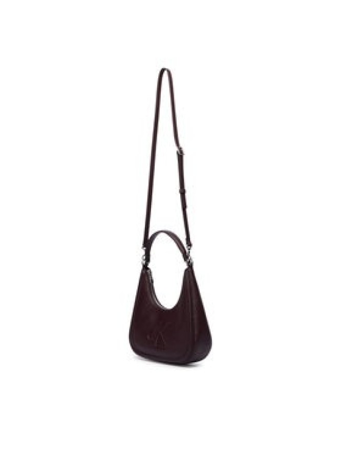 Calvin Klein Torebka Bold Ck Small Crescent Bag LV04F3561G Bordowy