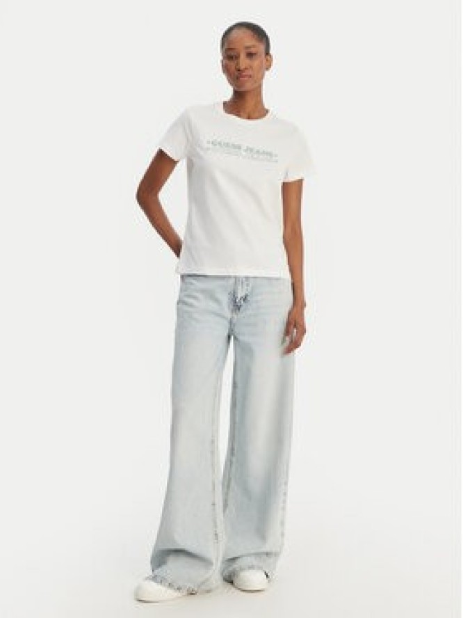 Guess Jeans T-Shirt W6GIC5 K8HM0 Biały Regular Fit