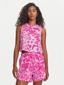 adidas Koszulka techniczna Train Essentials Allover Print Workout JC6650 Fioletowy Regular Fit