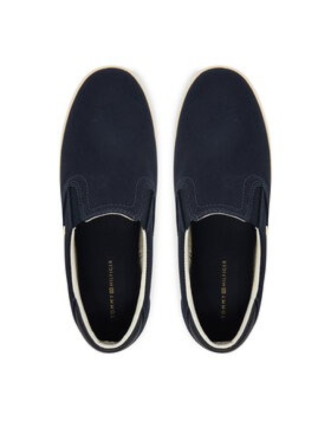 Tommy Hilfiger Tenisówki Th Low Profile Slip On FW0FW09103 Granatowy