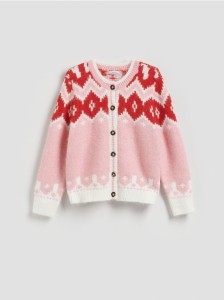 Wzorzysty kardigan - wielobarwny