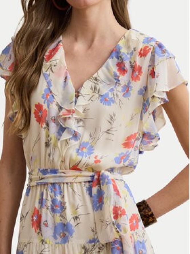 LAUREN RALPH LAUREN Sukienka letnia 200P08686001 Biały Regular Fit