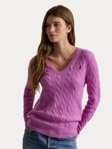 Polo Ralph Lauren Sweter 211971866504 Różowy Slim Fit
