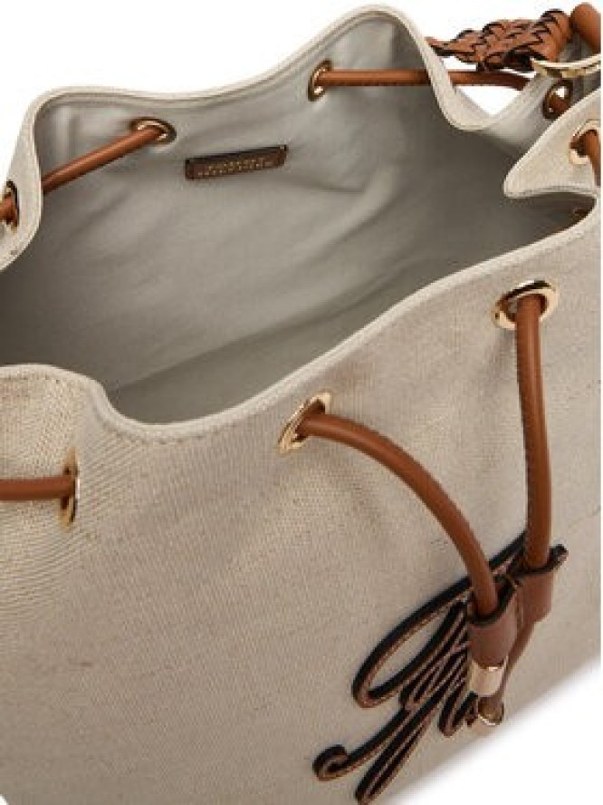 Tommy Hilfiger Torebka Th Elev Summer Bucket Canvas AW0AW18631 Beżowy