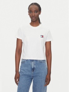 Tommy Jeans T-Shirt DW0DW21423 Biały Regular Fit