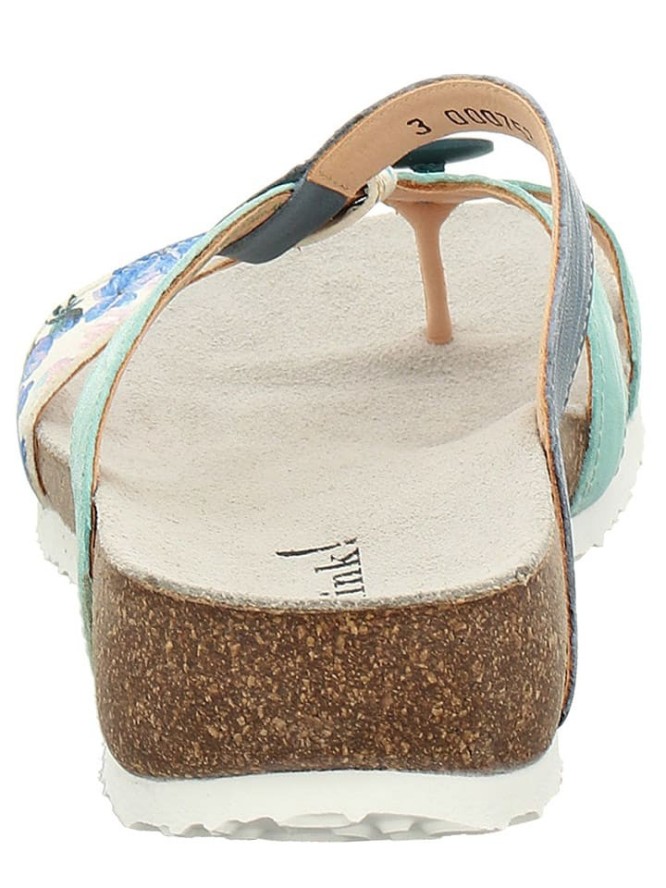 Think! Skórzane klapki ze wzorem rozmiar: 43