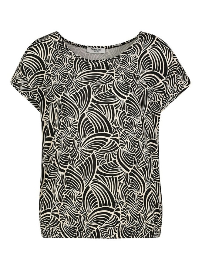 Sublevel Koszulka w kolorze czarno-kremowym rozmiar: M