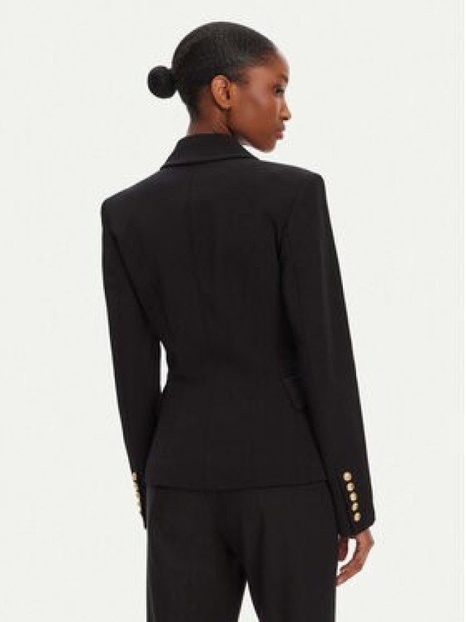 Balmain Marynarka DF1SG008VB00 Czarny Regular Fit