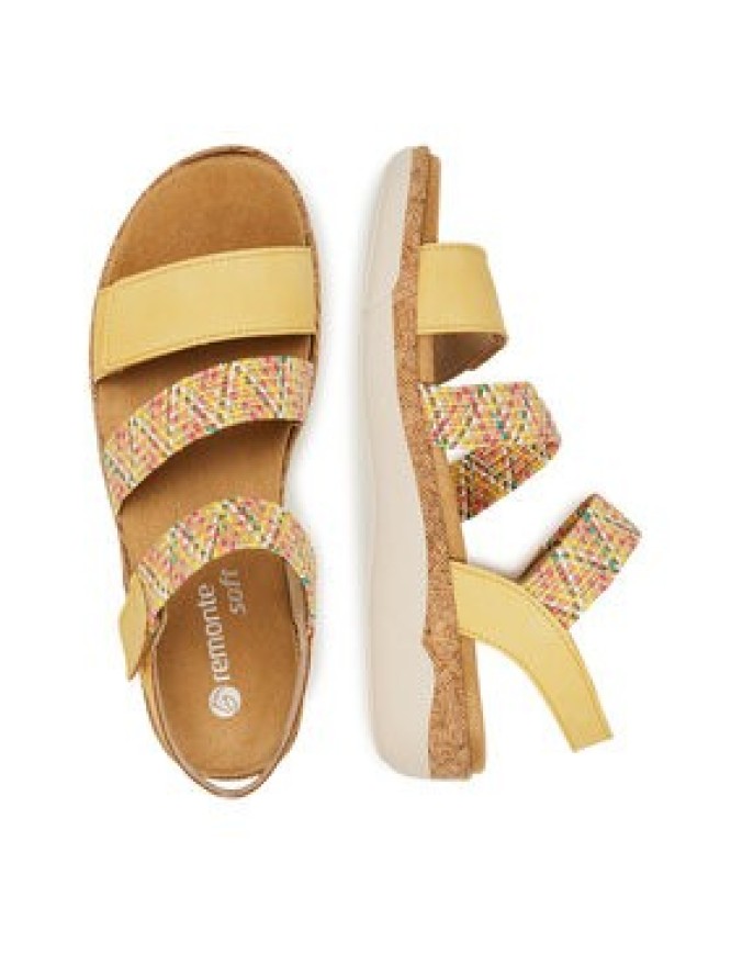 Remonte Sandały R6861-68 Żółty