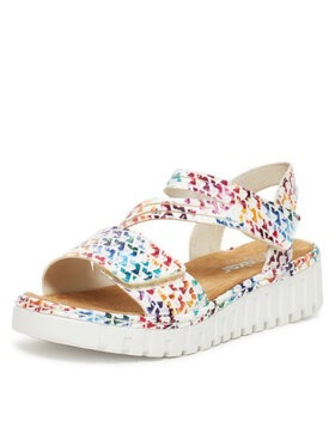 Rieker Sandały V1364-90 Biały