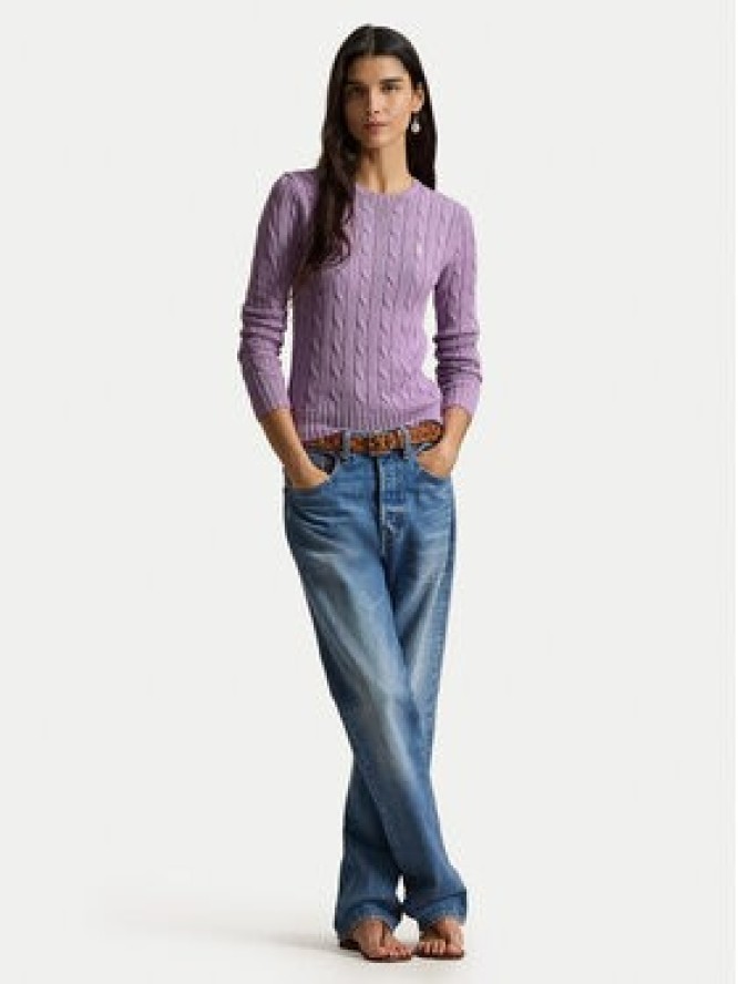 Polo Ralph Lauren Sweter 211971869505 Fioletowy Slim Fit