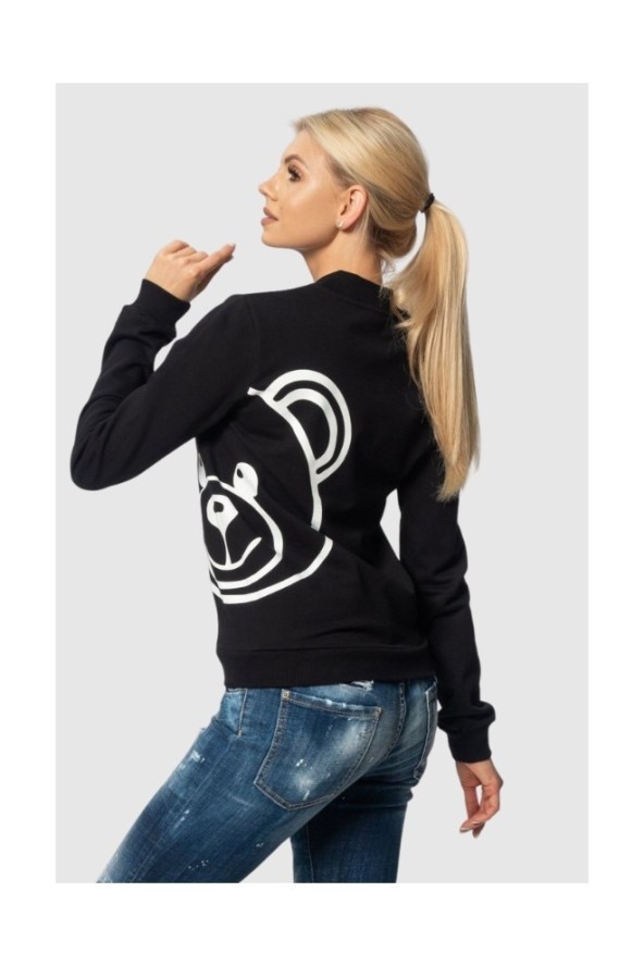 MOSCHINO Czarna bluza damska na zamek, Rozmiar XS