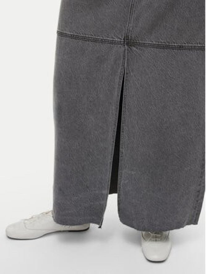 Vila Spódnica jeansowa Kiki 14104371 Szary Regular Fit