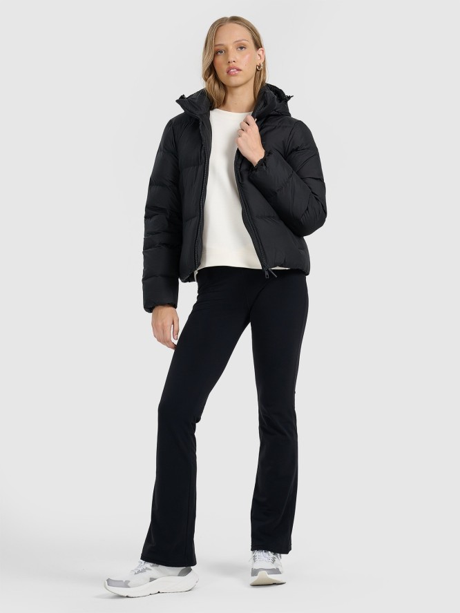 4F Kurtka puchowa z wypełnieniem naturalnym damska - czarna L