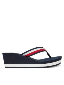 Tommy Hilfiger Japonki Th Corporate Wedge Beach Sandal FW0FW08520 Granatowy