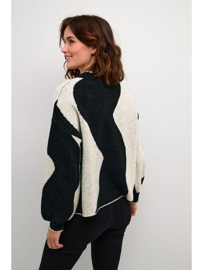 Kaffe Sweter w kolorze czarno-jasnoszarym rozmiar: XL