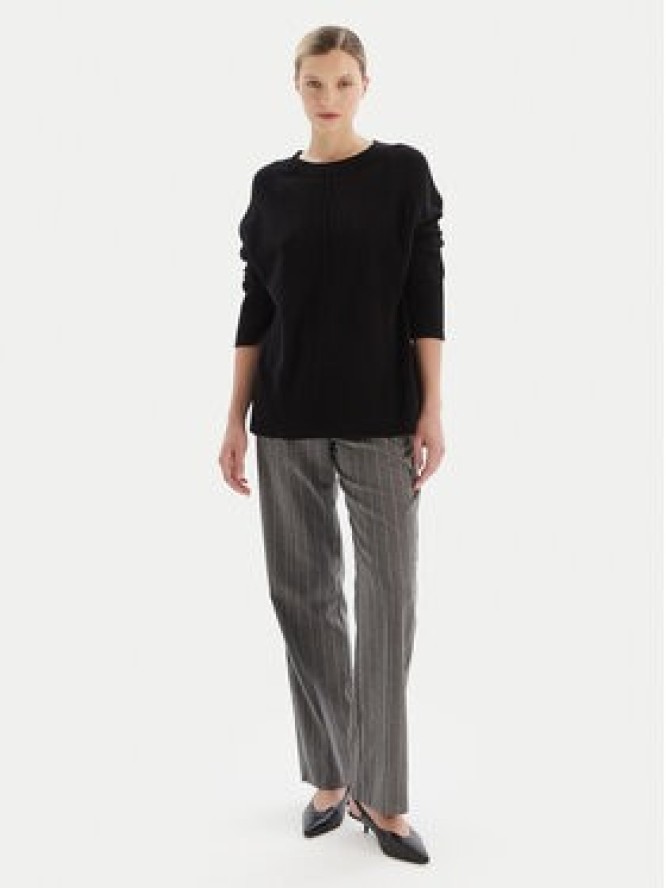 KAOS Sweter RI1KT003 Czarny Regular Fit